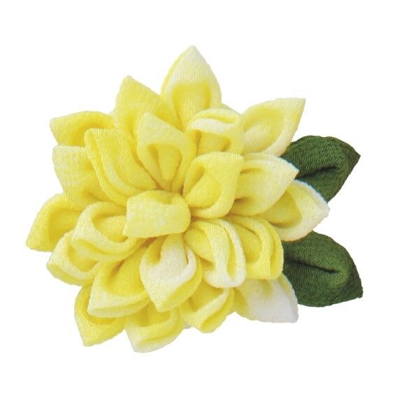 オリムパス製絲 はじめてのつまみ細工 キット ダリアのブローチ H6×W6.5×D3cm