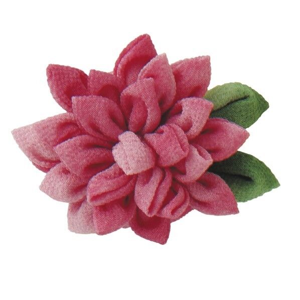 オリムパス製絲 はじめてのつまみ細工 キット ダリアのブローチ H6×W6.5×D3cm