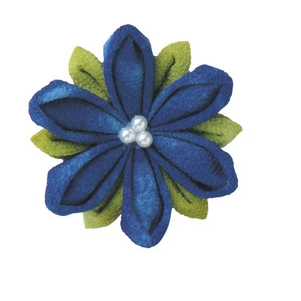 オリムパス製絲 はじめてのつまみ細工 キット クレマチスのブローチ H6×W6×D2cm