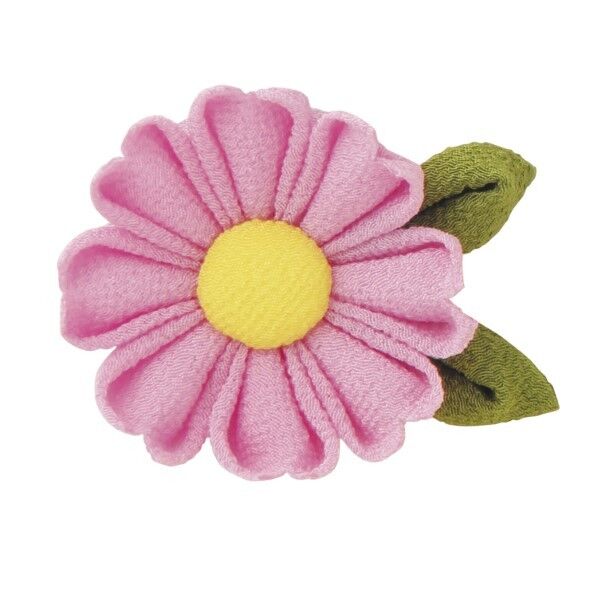 オリムパス製絲 はじめてのつまみ細工 キット コスモスのブローチ H5×W6×D2cm