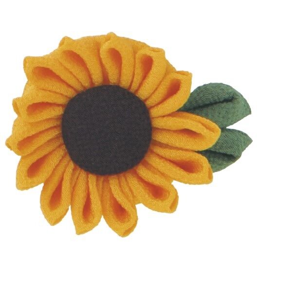 オリムパス製絲 はじめてのつまみ細工 キット ひまわりのブローチ H5×W6×D2cm