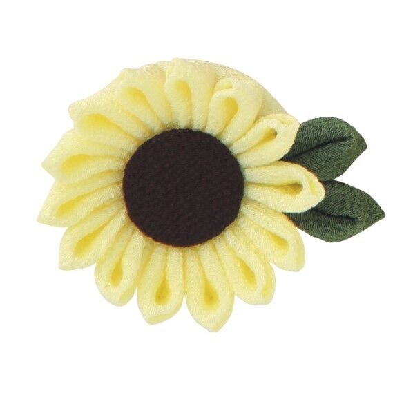 オリムパス製絲 はじめてのつまみ細工 キット ひまわりのブローチ H5×W6×D2cm