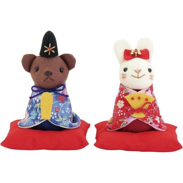 オリムパス製絲 パッチワークキット ぬいぐるみ くまとうさぎの雛まつり