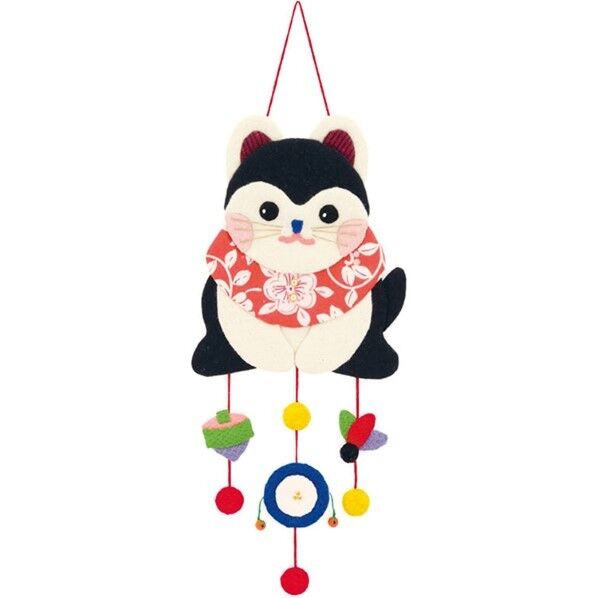 オリムパス製絲 笑福 見守りつるし飾り 張り子犬 PA-685 手芸･ハンドメイド用品