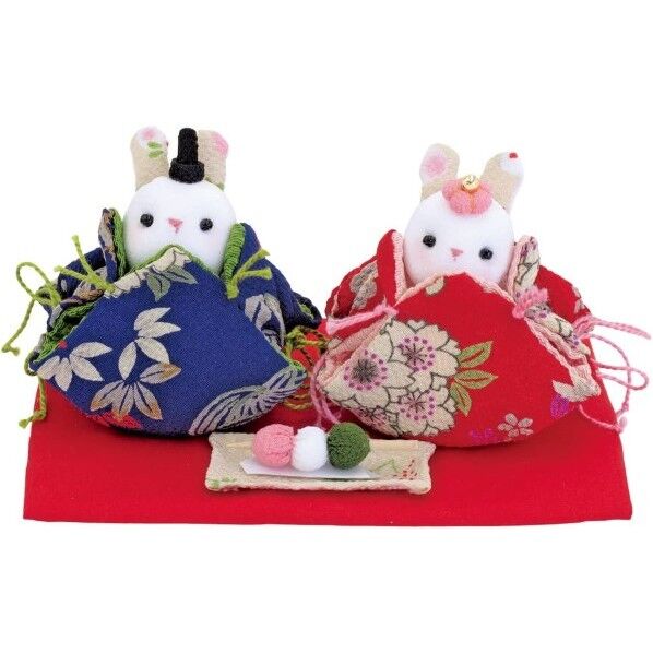 オリムパス製絲 かわいいひなまつり ちりめんうさぎ雛 (ぬいぐるみ) PA-660