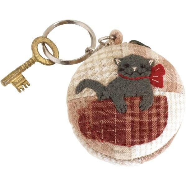 オリムパス製絲 パッチワークキット ハッピーキルト マカロンキーホルダー ねこ