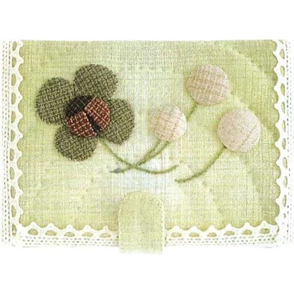 オリムパス製絲 パッチワークキット/カードケーズ てんとう虫とクローバー･PA-539