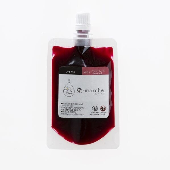 オリンパス オリムパス 染-marche 液体染料 パウチ50 50ml 長さ145mm×幅75mm×高さ15mm チェリーレッド OLY-MD1 1ケ