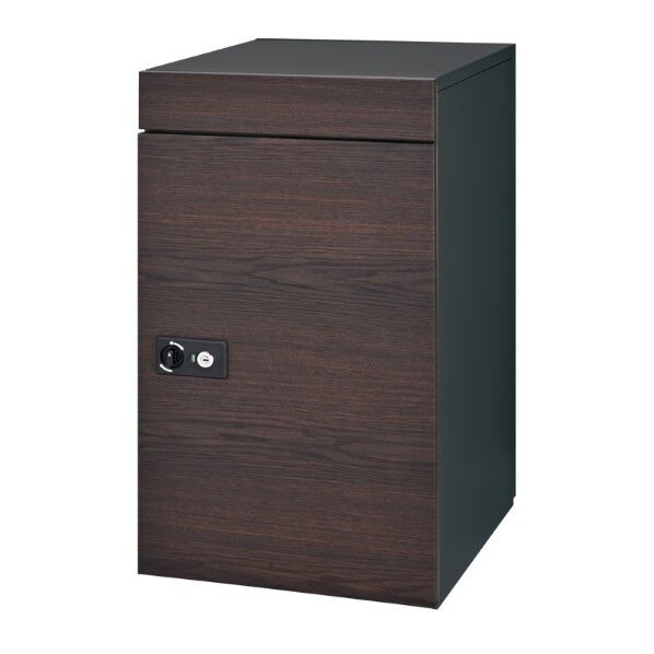 ポスト&宅配ボックス カレ ブラック/タモ (取り出し左開き)