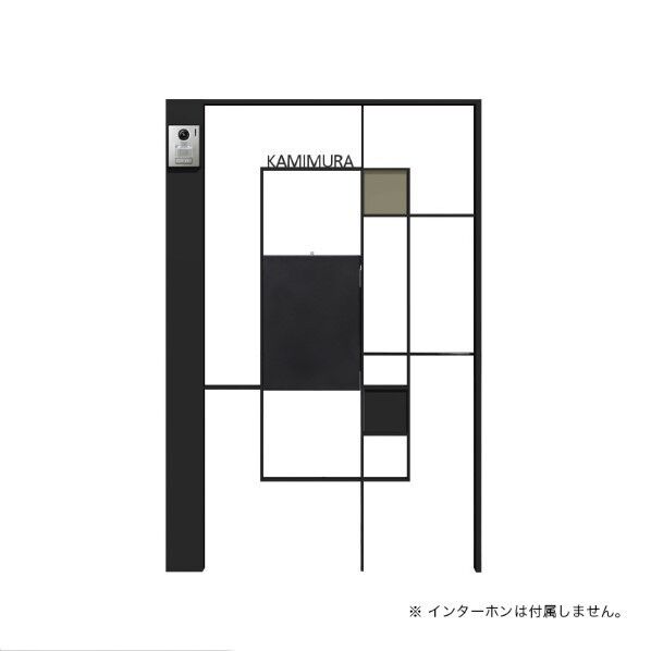 シンプルフレーム 門塀ユニットA 左 パネル ラテ