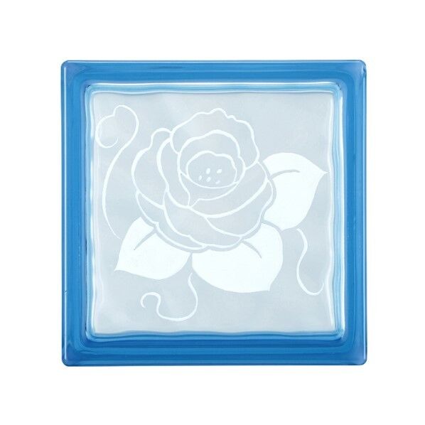 デザインガラスブロック バラ