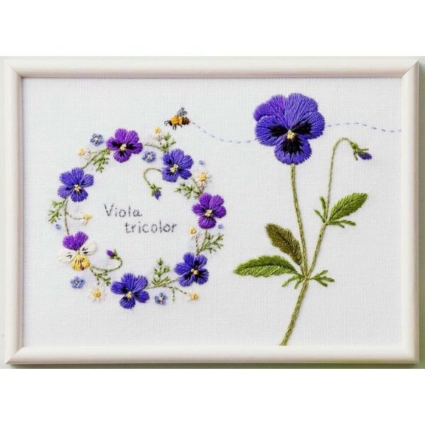 ルシアン 青木和子 お庭のスケッチブック(ビオラのリース)