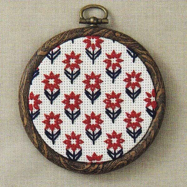 COSMO 地刺し 刺しゅうキット プチフレームの壁飾り デイジー