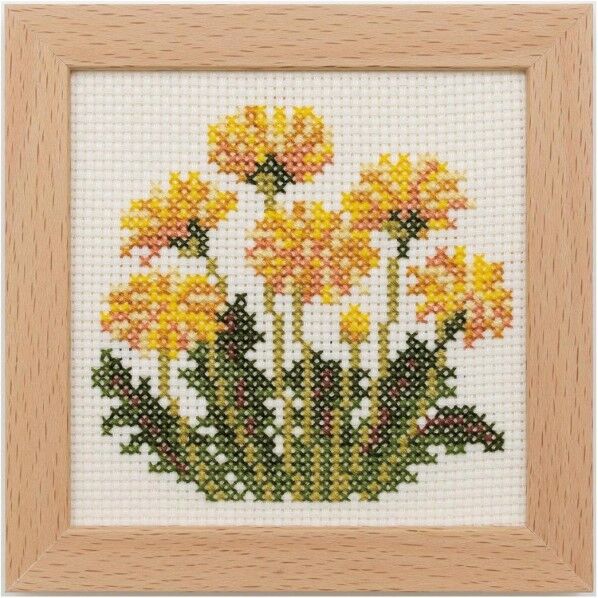 LECIEN (ルシアン) 刺しゅうキット 小さな花のフレーム クロスステッチ 886