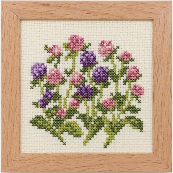 LECIEN (ルシアン) 刺しゅうキット 小さな花のフレーム クロスステッチ 885