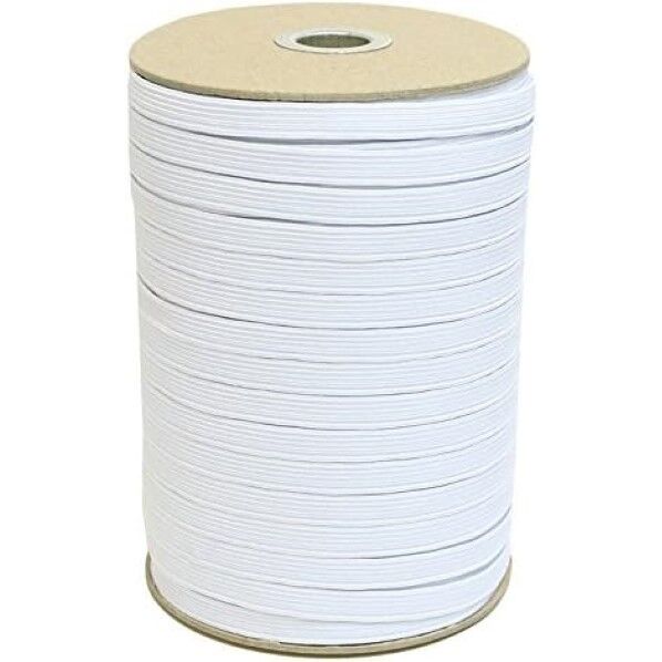 日本紐釦貿易 ソフトゴム 12コールゴム 9mm巾×150m巻 白