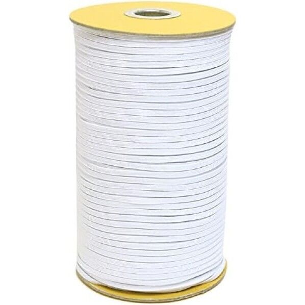 日本紐釦貿易 ソフトゴム 4コールゴム 3mm巾×300m巻 白