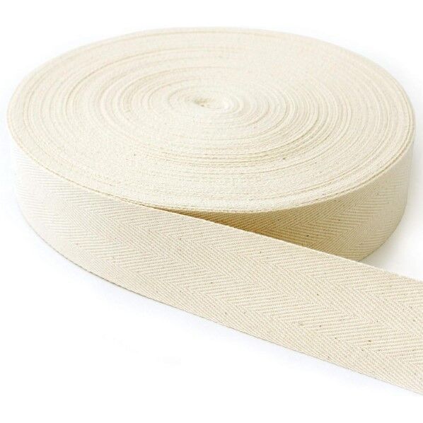 日本紐釦貿易 綿厚綾テープ(綿100%) 幅50mm×50m巻