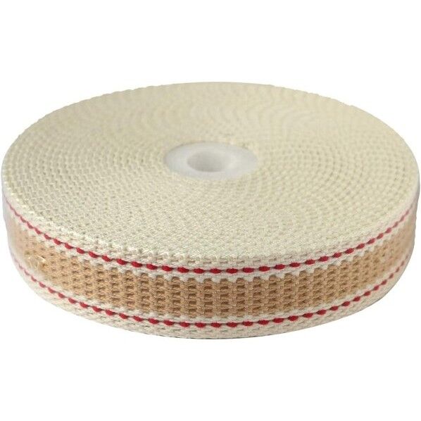 日本紐釦貿易 プレッピーテープ ライン入り&ステッチ 幅15mm 5m巻