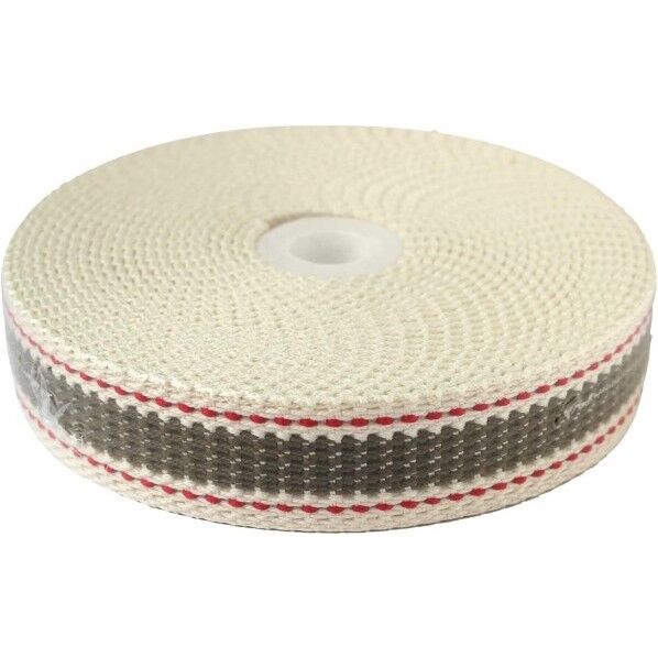 日本紐釦貿易 プレッピーテープ ライン入り&ステッチ 幅15mm 5m巻