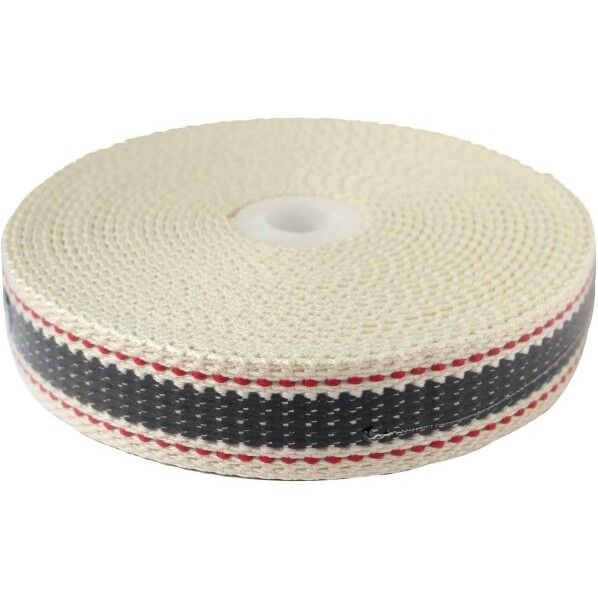 日本紐釦貿易 プレッピーテープ ライン入り&ステッチ 幅15mm 5m巻
