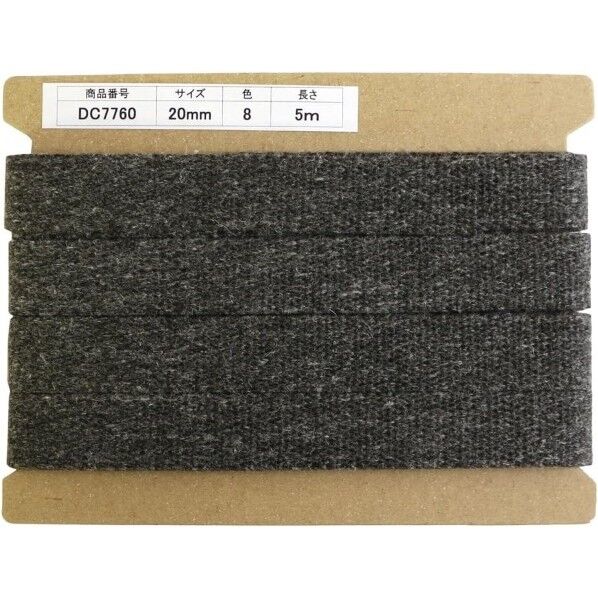 日本紐釦貿易 リネン混マーブル織テープ 20mm×5m