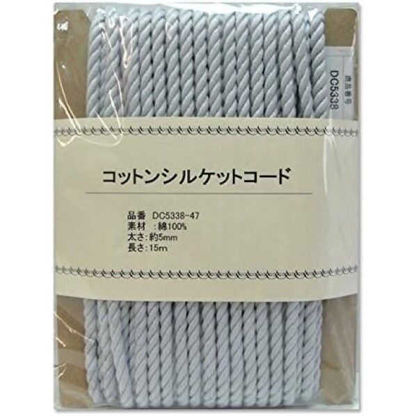 日本紐釦貿易 コットンシルケットコード 5mmx15m L