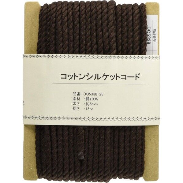 日本紐釦貿易 コットンシルケットコード 5mmx15m L