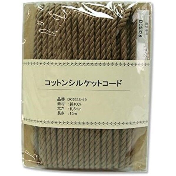 日本紐釦貿易 コットンシルケットコード 5mmx15m L