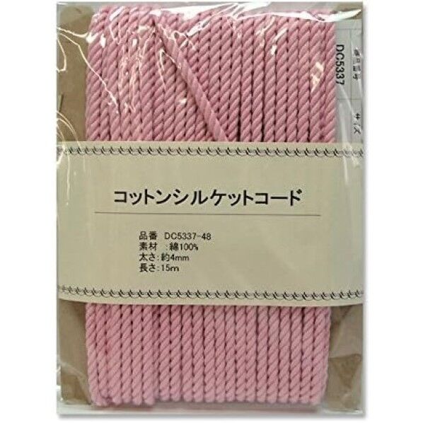 日本紐釦貿易 コットンシルケットコード 4mmx15m