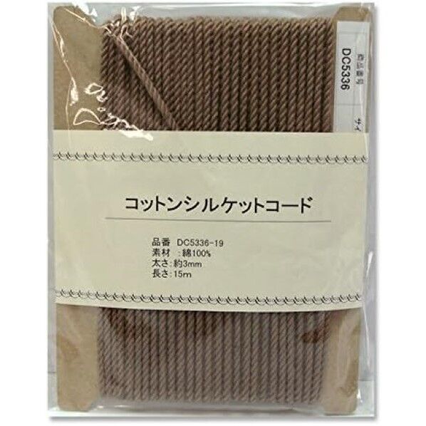 日本紐釦貿易 コットンシルケットコード 3mmx15m