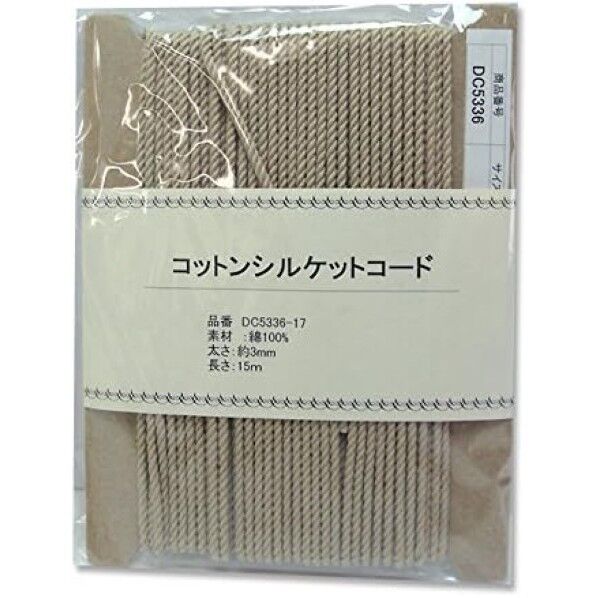 日本紐釦貿易 コットンシルケットコード 3mmx15m