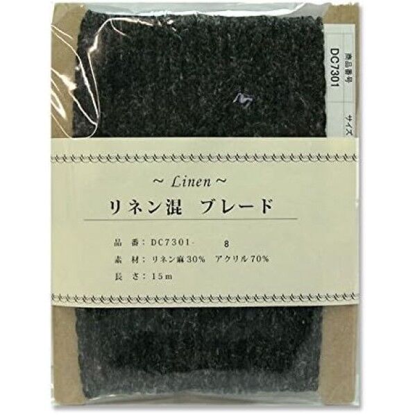 日本紐釦貿易 リネン混ブレード 6mm×15m 1mm厚