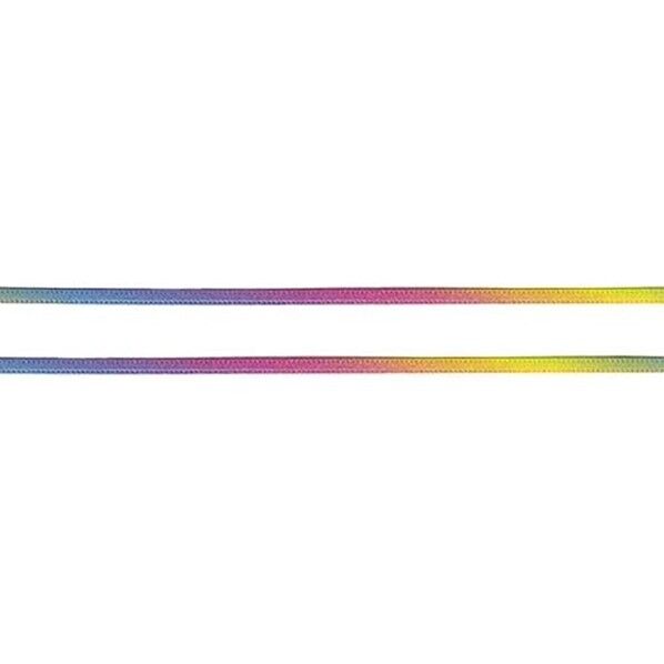小西リボン レインボー柄 ダブルサテンリボン 3mm巾×30m巻