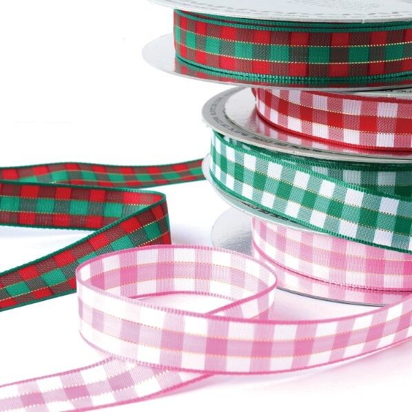 チェックリボン