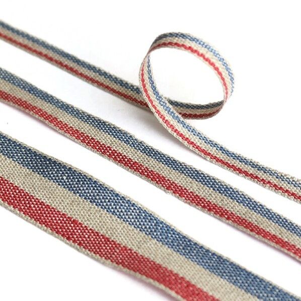 Blanc de コア リボン リネン (トリコロール) No.3727 10mm×10m