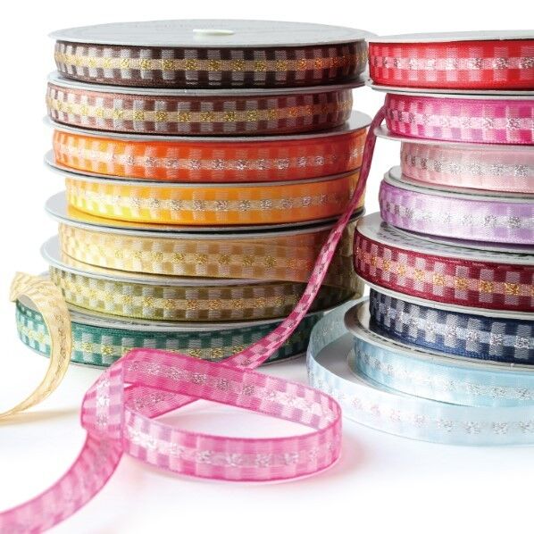 Blanc de コア リボン クリスタルチェック No.1010-52 10mm×15m