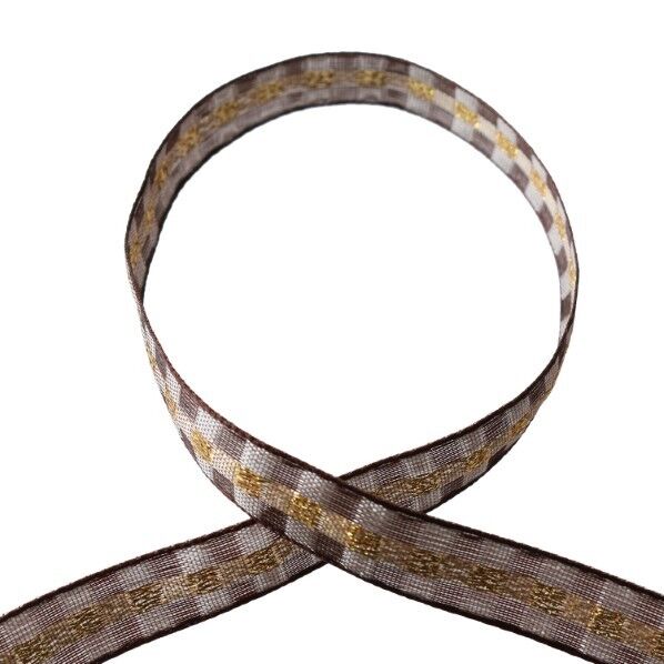 Blanc de コア リボン クリスタルチェック No.1010-45 10mm×15m