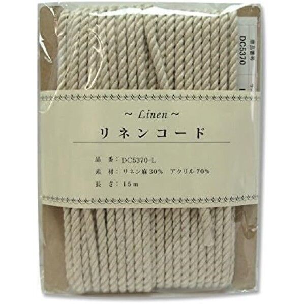 日本紐釦貿易 リネン混コード 15m