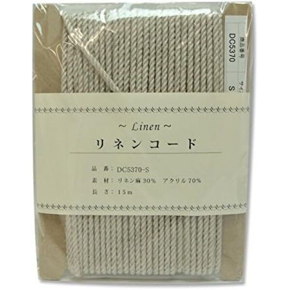 日本紐釦貿易 リネン混コード 15m