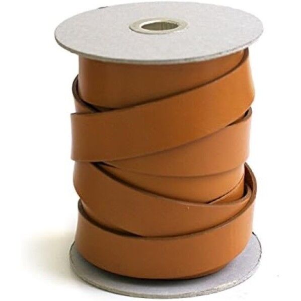 日本紐釦貿易 ヌメ革テープ 25mm巾 長さ10m巻