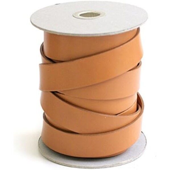 日本紐釦貿易 ヌメ革テープ 25mm巾 長さ10m巻
