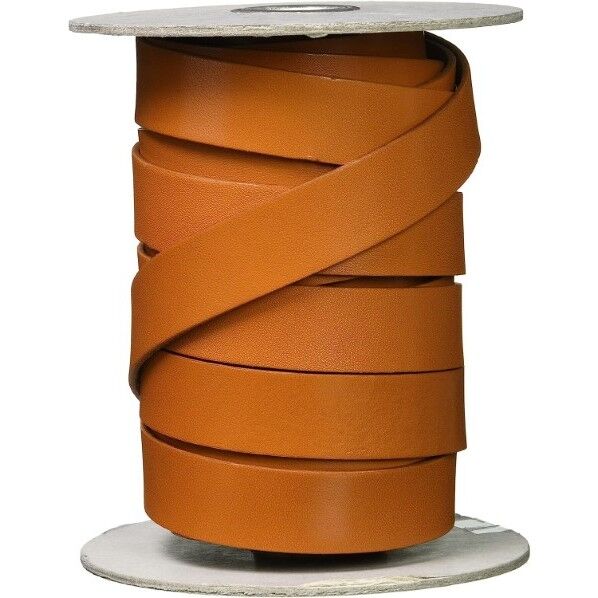 日本紐釦貿易 ヌメ革テープ 20mm巾 長さ10m巻