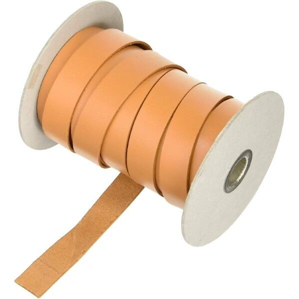 日本紐釦貿易 ヌメ革テープ 20mm巾 長さ10m巻