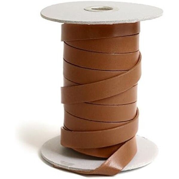 日本紐釦貿易 ヌメ革テープ 15mm巾 長さ10m巻