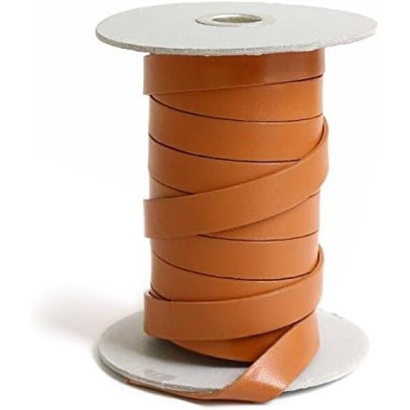 日本紐釦貿易 ヌメ革テープ 15mm巾 長さ10m巻