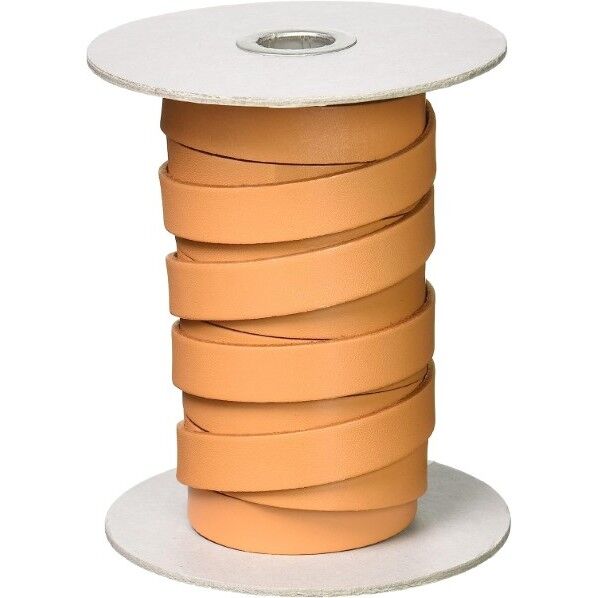 日本紐釦貿易 ヌメ革テープ 15mm巾 長さ10m巻
