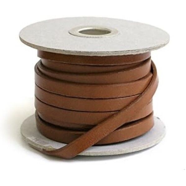 日本紐釦貿易 ヌメ革テープ 8mm巾 長さ10m巻