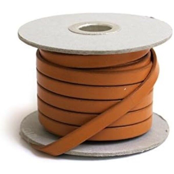 日本紐釦貿易 ヌメ革テープ 8mm巾 長さ10m巻