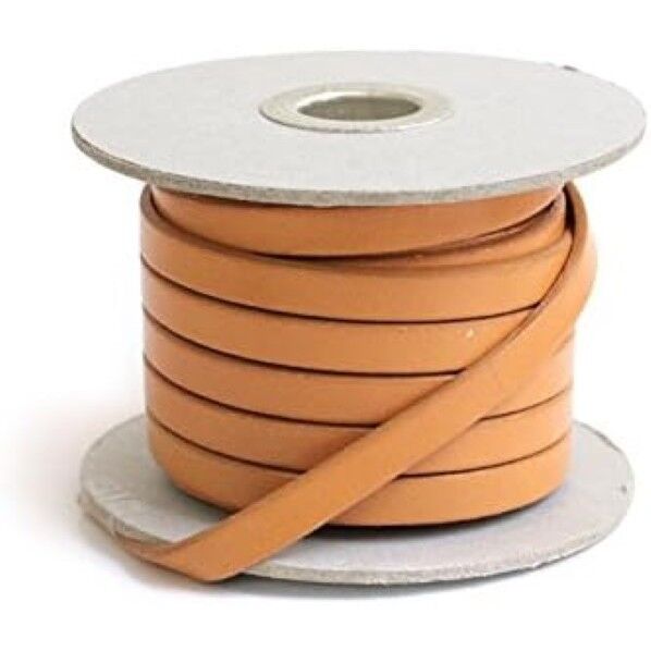 日本紐釦貿易 ヌメ革テープ 8mm巾 長さ10m巻